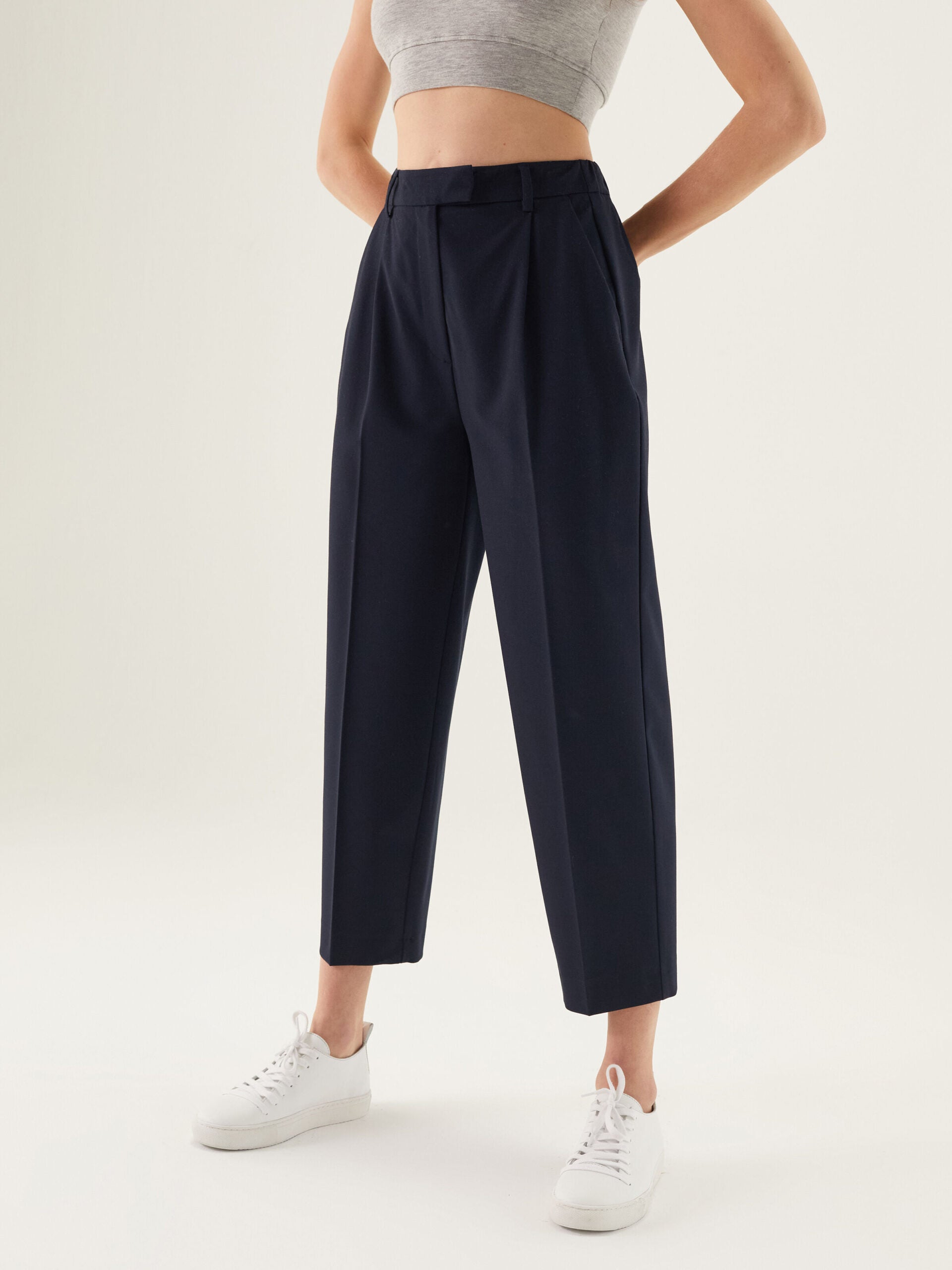 Tapered Wool Trousers