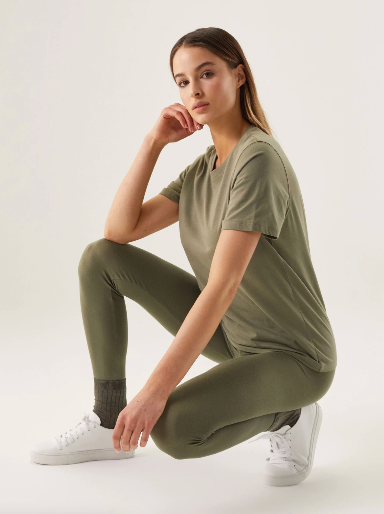 Kauçuk Tabanlı Deri Kadin Spor Ayakkabı