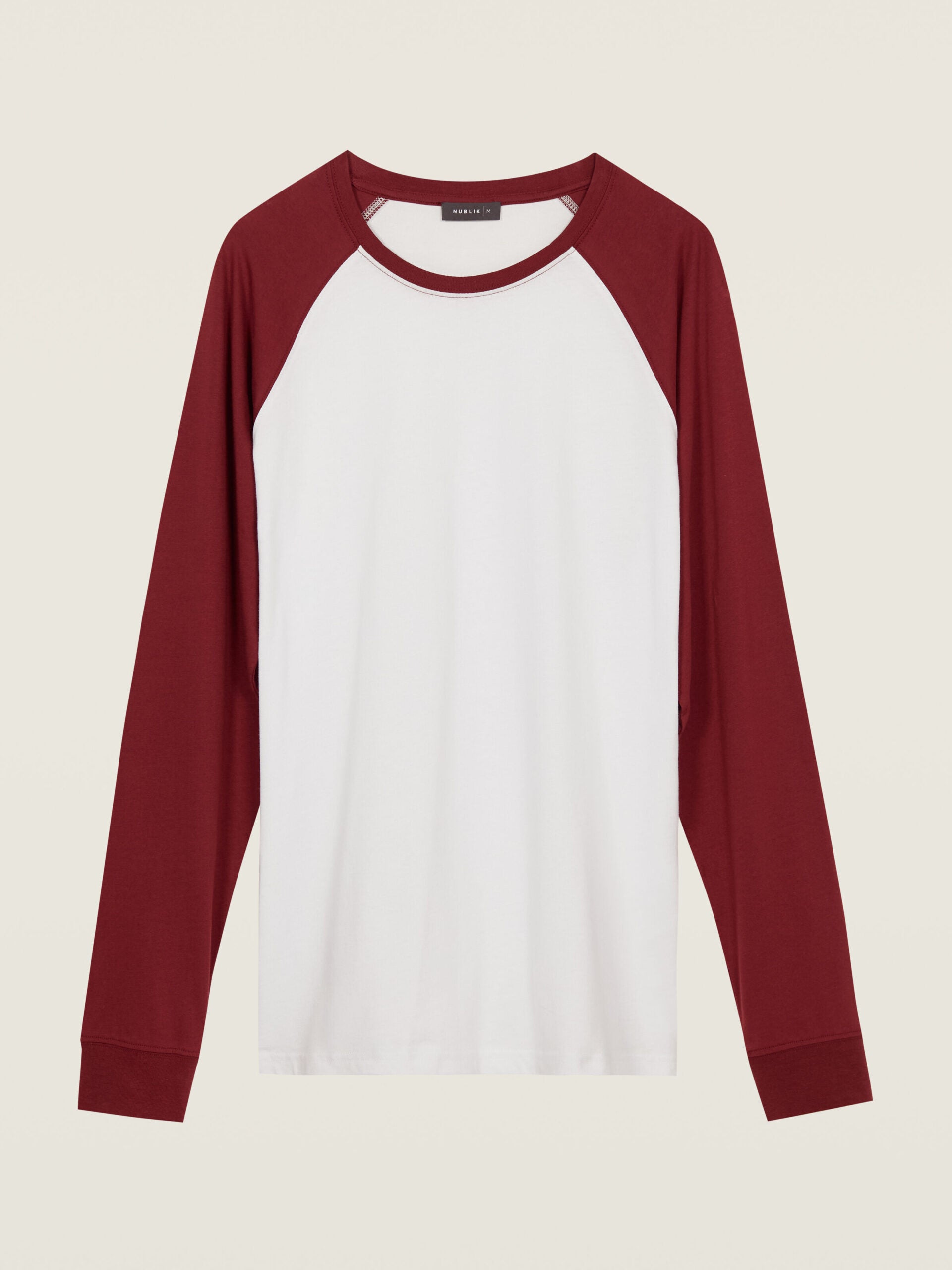 Recycled Cotton Long Sleeve Baseball T-shirt