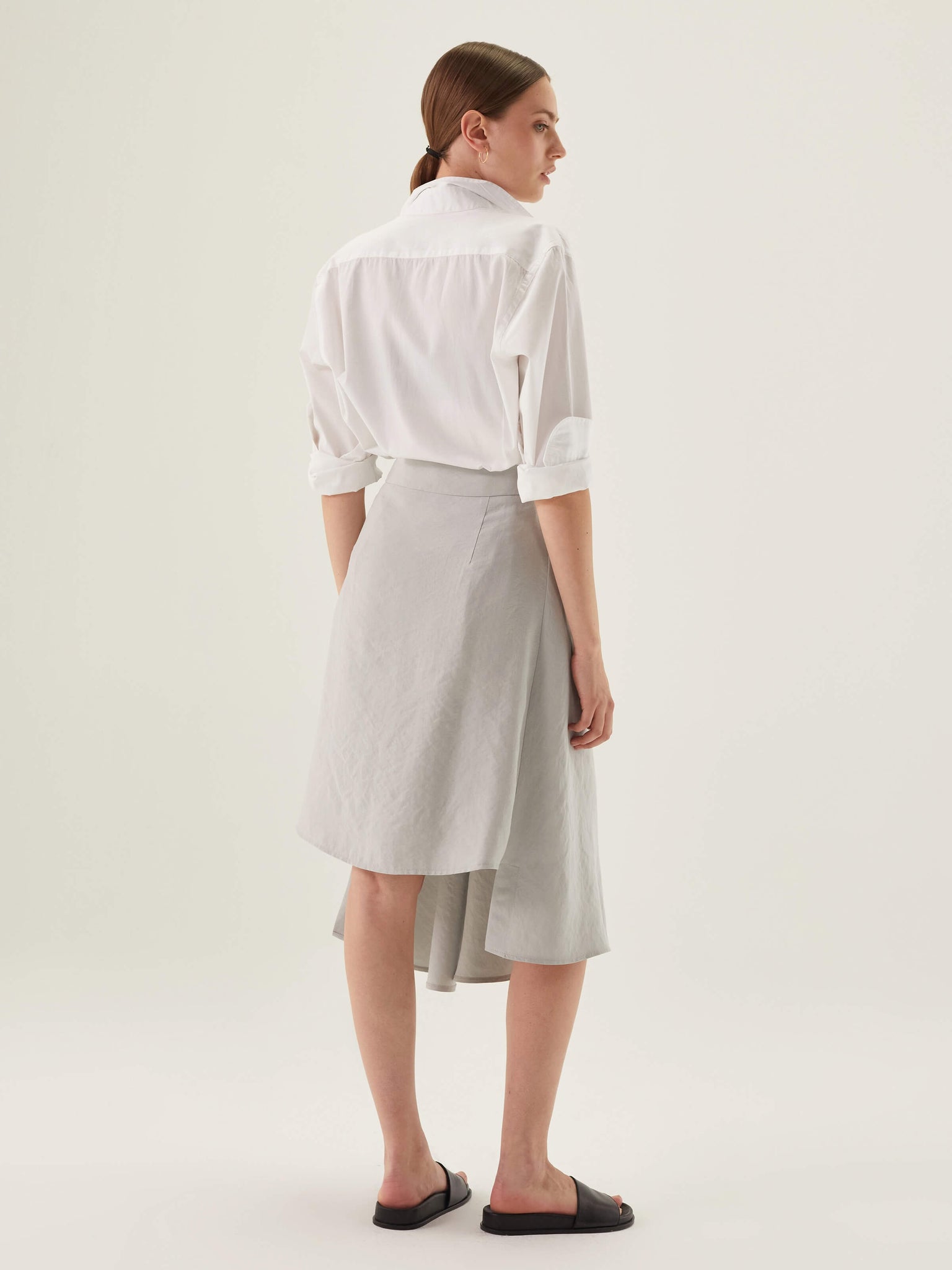 Modal Asymmetric Wrap Skirt