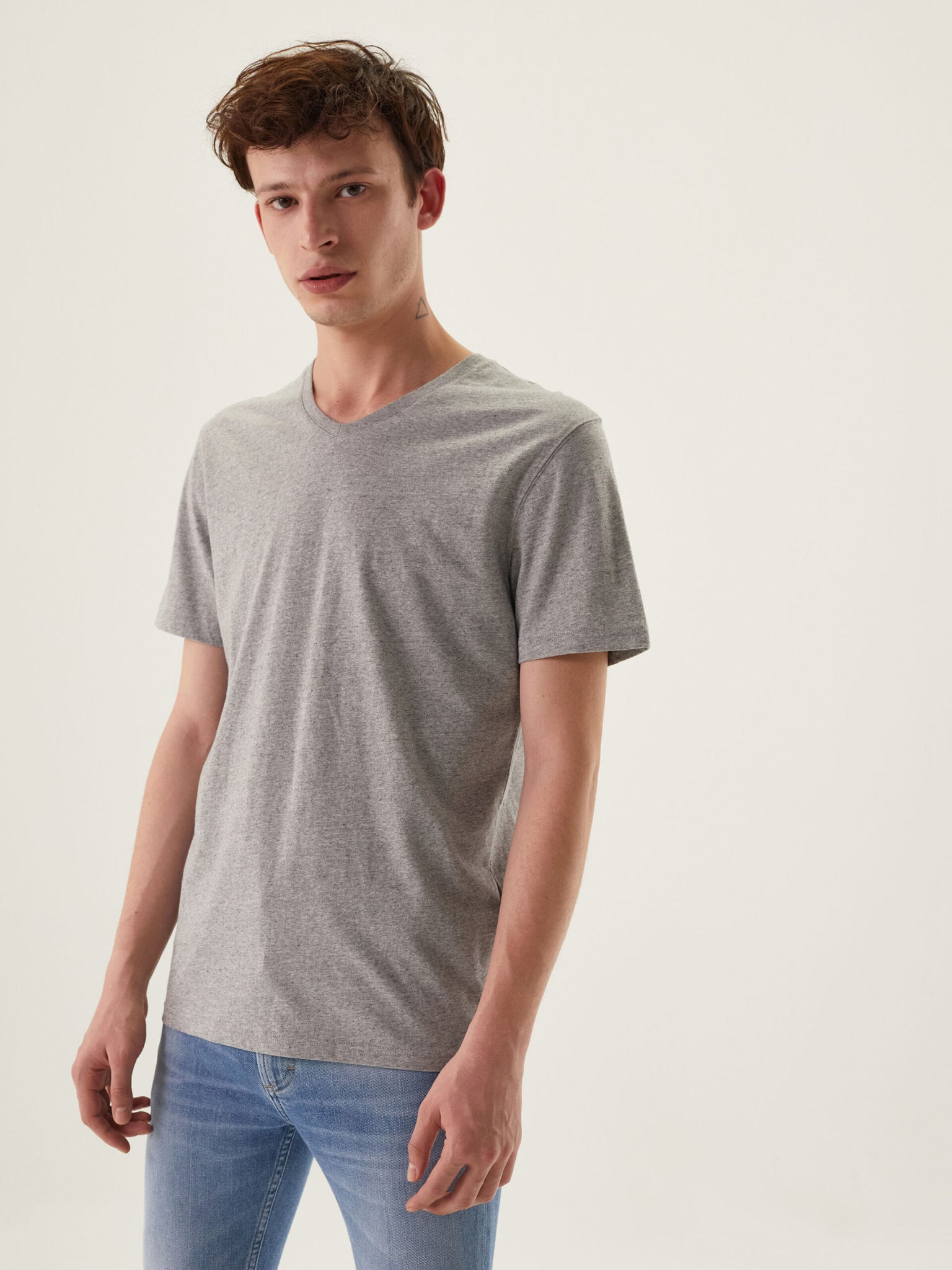Recycled Cotton V-Neck Tee